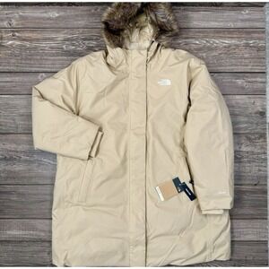 The North Face Women's Arctic Parka Coat 600 Down Fill Khaki Size 3XL NEW $350